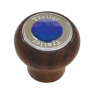 Large Rosewood Knob W/ Ss Tractor/Trailer Plate & Color Jewel 3