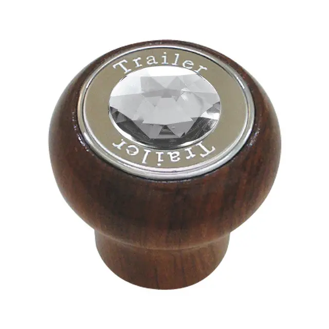 Large Rosewood Knob W/ Ss Tractor/Trailer Plate & Color Jewel 5