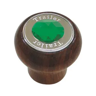 Large Rosewood Knob W/ Ss Tractor/Trailer Plate & Color Jewel 7