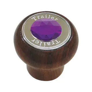 Large Rosewood Knob W/ Ss Tractor/Trailer Plate & Color Jewel 9