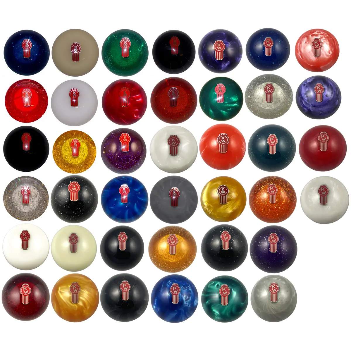 Kenworth Emblem Brake Knobs (5/8"-11 Female Threads) Twisted Shifterz (Choose Color) 1