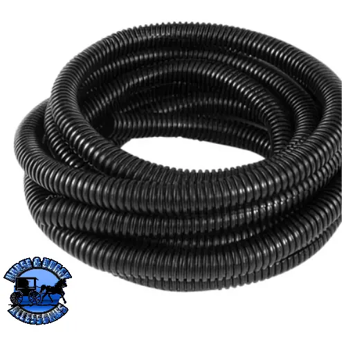 3/4" I.D. Black Flex-Guard Convoluted Split Seam Tubing, 5 Ft. 1