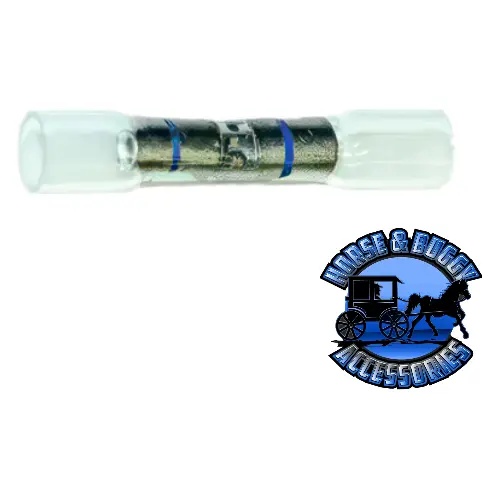 Up-98141 16-14 Awg Cs Window Heat Shrink Butt Connector - Clear W/ Blue Stripe, 10 Pcs. 1