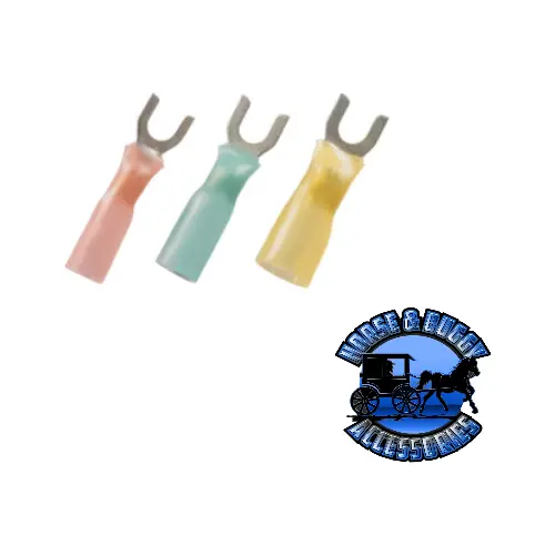 Up-98178 16-14 Awg #6 Stud Cs Heat Shrink Spade Terminal - Blue, 10 Pcs. 1