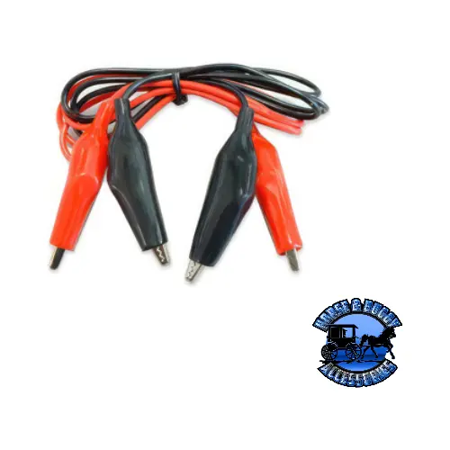Up-98239 10 Amp Alligator Test Clips W/ 36" Vinyl Leads & Boots, 1Red/1Black 1 Set. 1