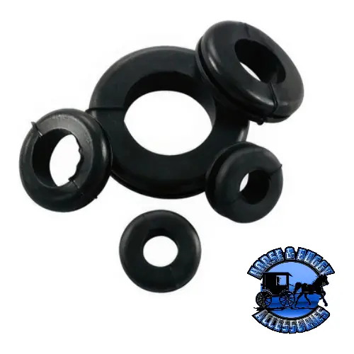 Up-98246 1/2" Mounting Hole Black Vinyl Grommet, 11 Pcs. 1