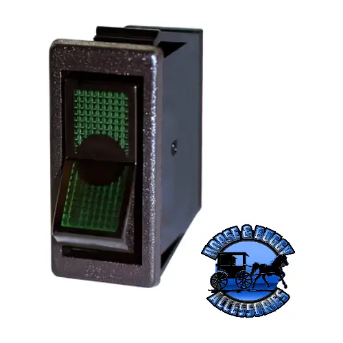 Up-98295 Green Illum Rocker 20 Amp 12V S.P.S.T. On/Off 1 Pc. 1