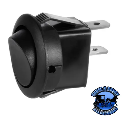 Up-98298 Black Non-Illum Round Rocker 10 Amp 12V On/Off 1/2" Dia. 1 Pc. 1