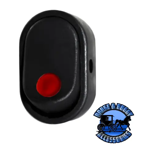 Up-98303 Red Illum Oval Rocker 16 Amp 12V On/Off 1/2" Dia. 1 Pc. 1