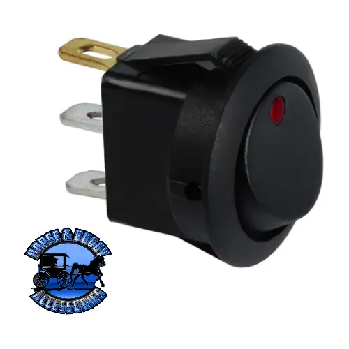 Up-98304 Red Led Round Rocker 10 Amp 12V On/Off 1/2" Dia. 1 Pc. 1