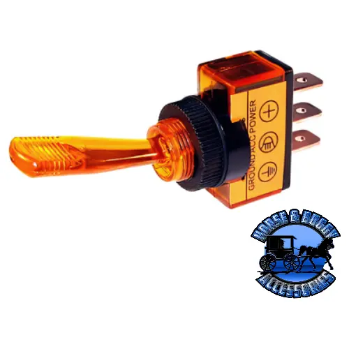 Up-98352 Amber Illum Toggle 20 Amp 12V S.P.S.T. On/Off 1 Pc. 1