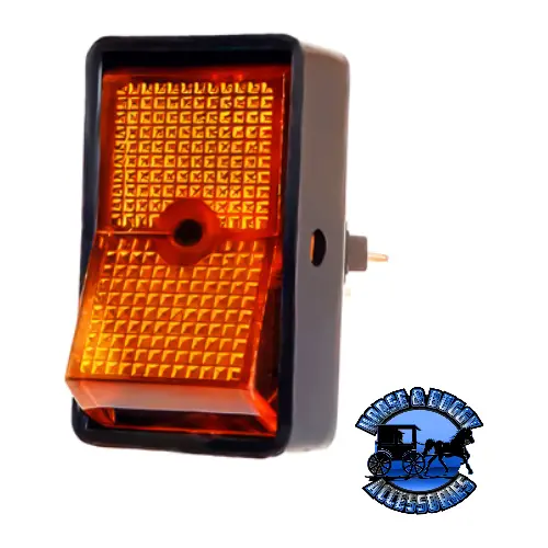 Up-98358 Amber Illum Jumbo Rocker 16 Amp 12V S.P.S.T. On/Off 1 Pc. 1
