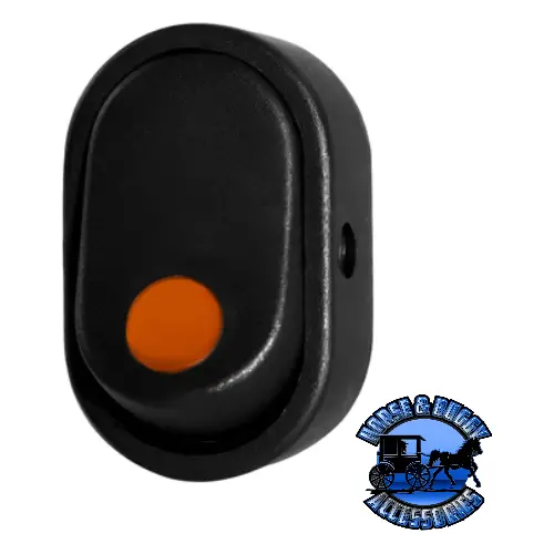 Up-98364 Amber Illum Oval Rocker 16 Amp 12V On/Off 1/2" Dia. 1 Pc. 1