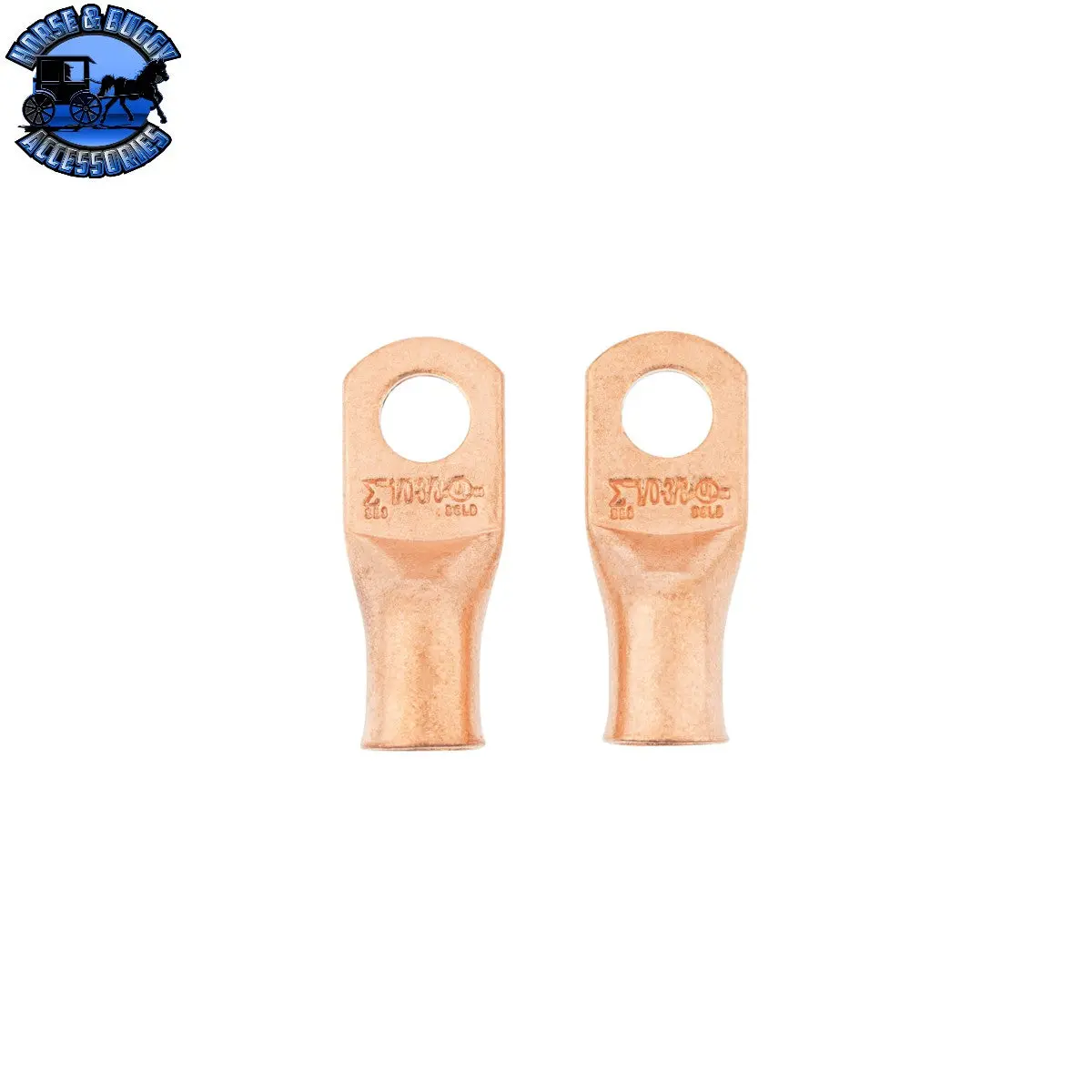 Up-98447 1/0 3/8" Hd Seamless Tubular Copper Lug-Flared End 2 Pcs 1