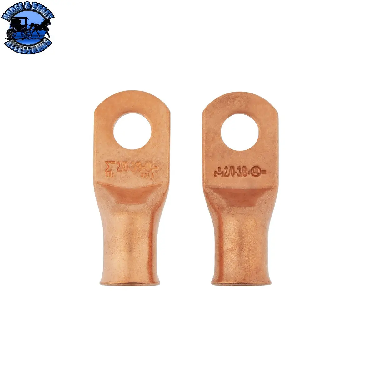 Up-98448 2/0 3/8" Hd Seamless Tubular Copper Lug-Flared End 2 Pcs 1