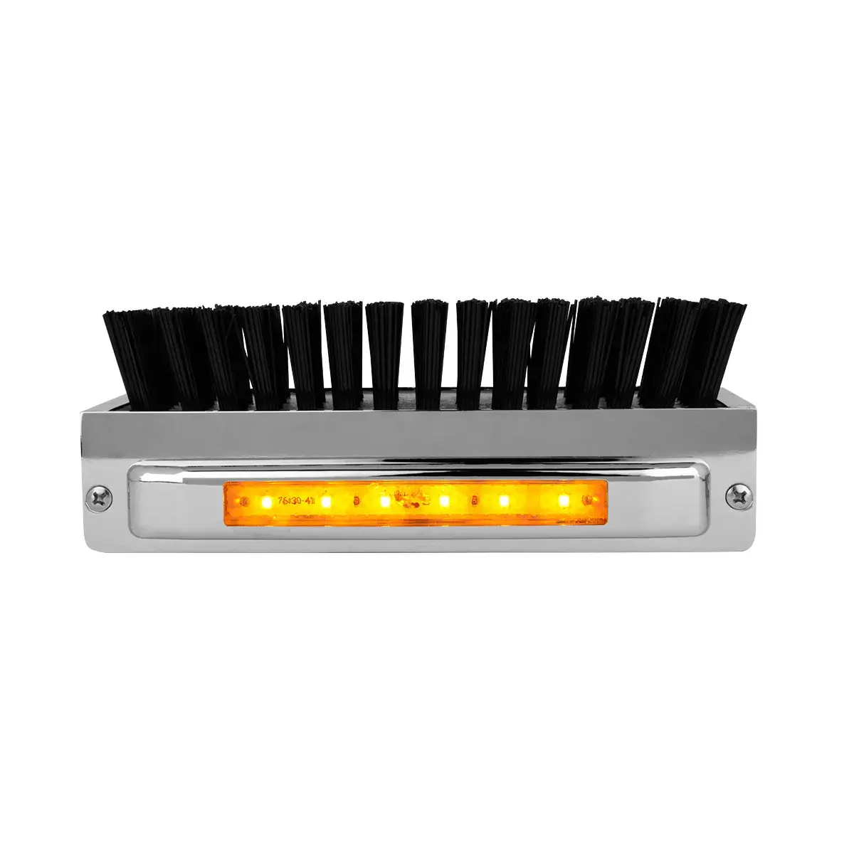 98980 Cr. Alum. Boot Caddie W/ Black Brush & Amber/Amb 6 Led Light 1