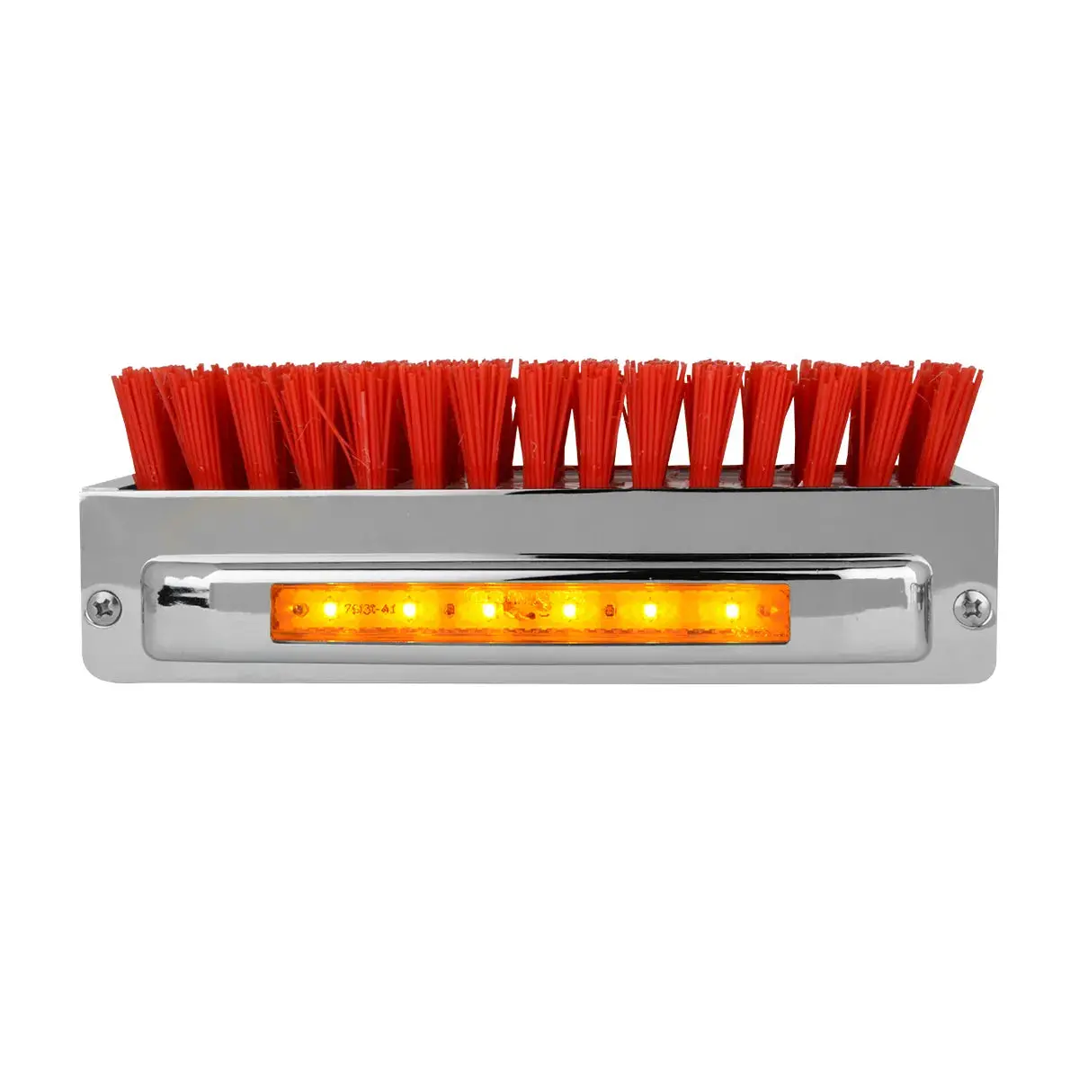 98984 Chrome Alum. Boot Caddie W/ Red Brush & Amber/Amb 6 Led Light 1
