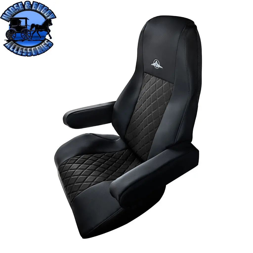 Riggear Napa Faux Leather Seat Cover Set For 2008-2025 Freightliner Cascadia 1