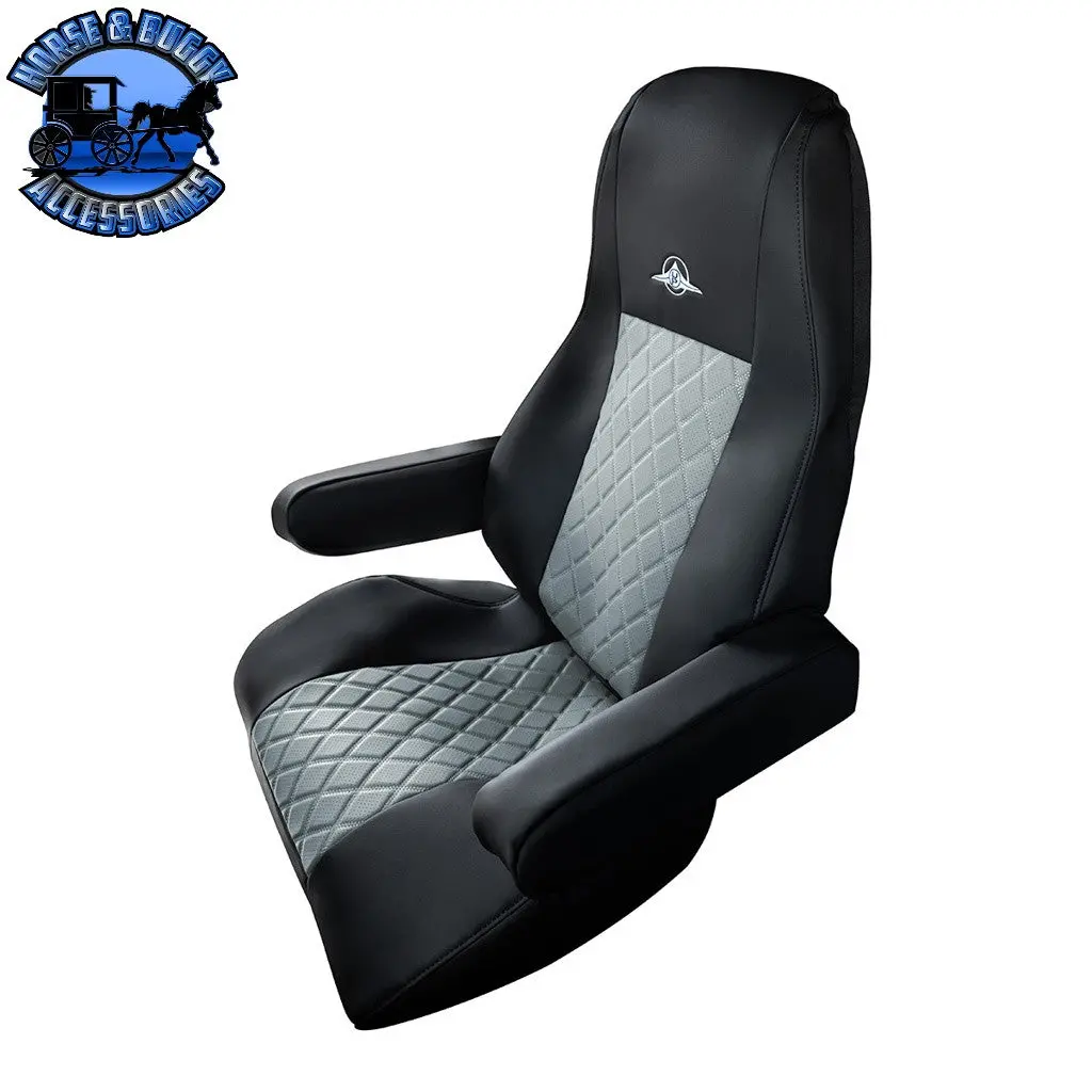 Riggear Napa Faux Leather Seat Cover Set For 2008-2025 Freightliner Cascadia 3