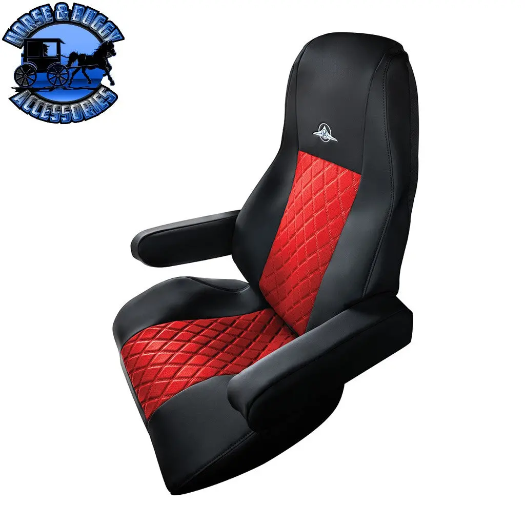 Riggear Napa Faux Leather Seat Cover Set For 2008-2025 Freightliner Cascadia 4