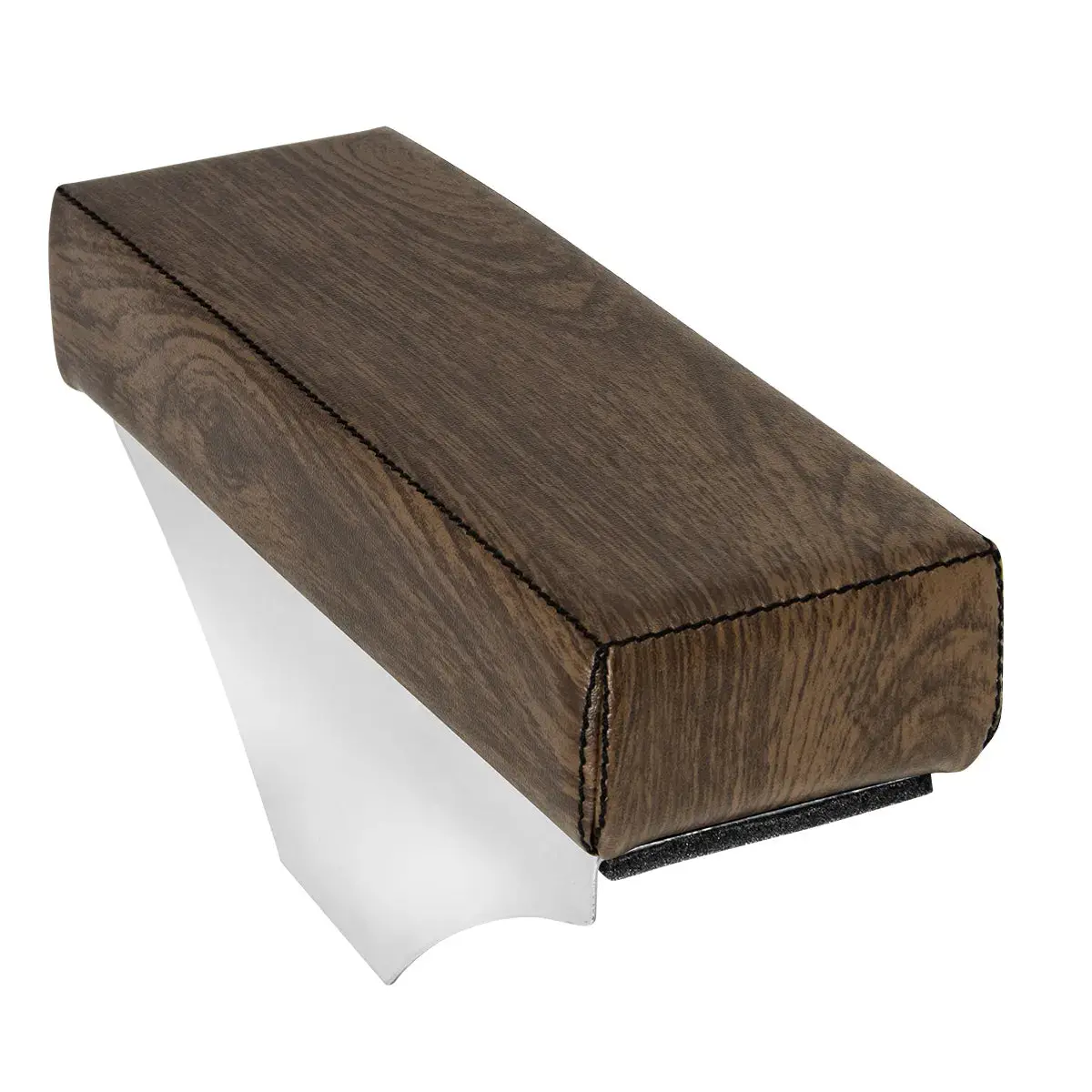 Add-On Armrest, Dark Wood W/ Black Stitching 1