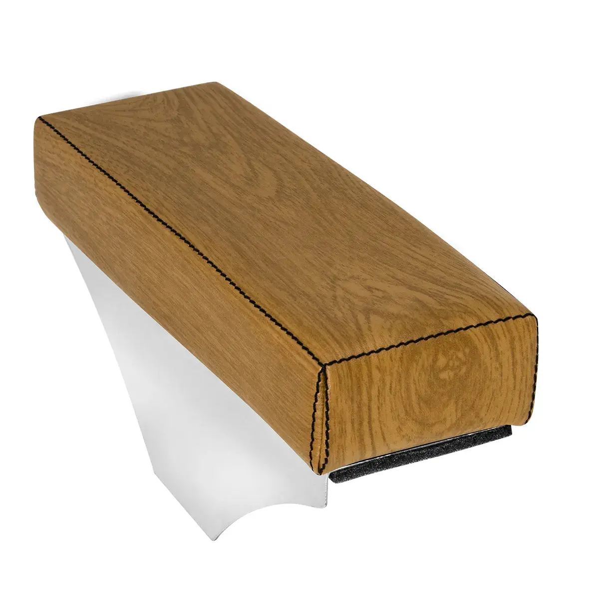 Add-On Armrest, Light Wood W/ Black Stitching 1