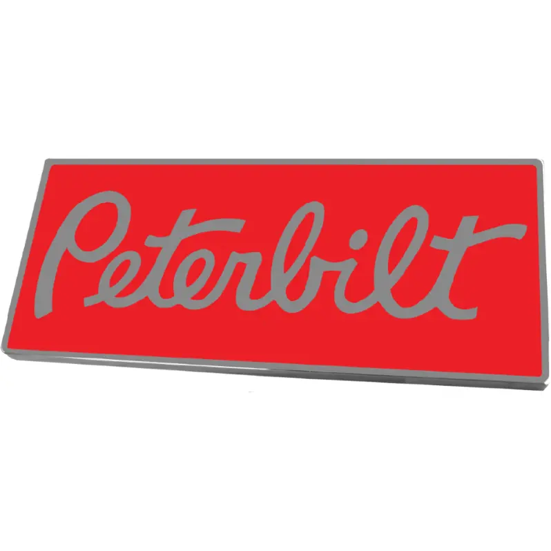 Rectangular Pb Emblem Chrome/Red 440 1