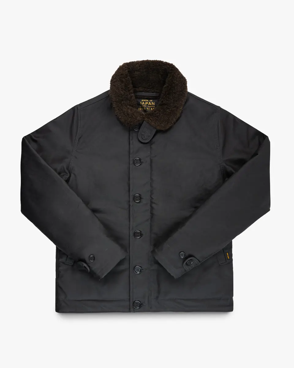 Oiled Whipcord N1 Deck Jacket - Black 1