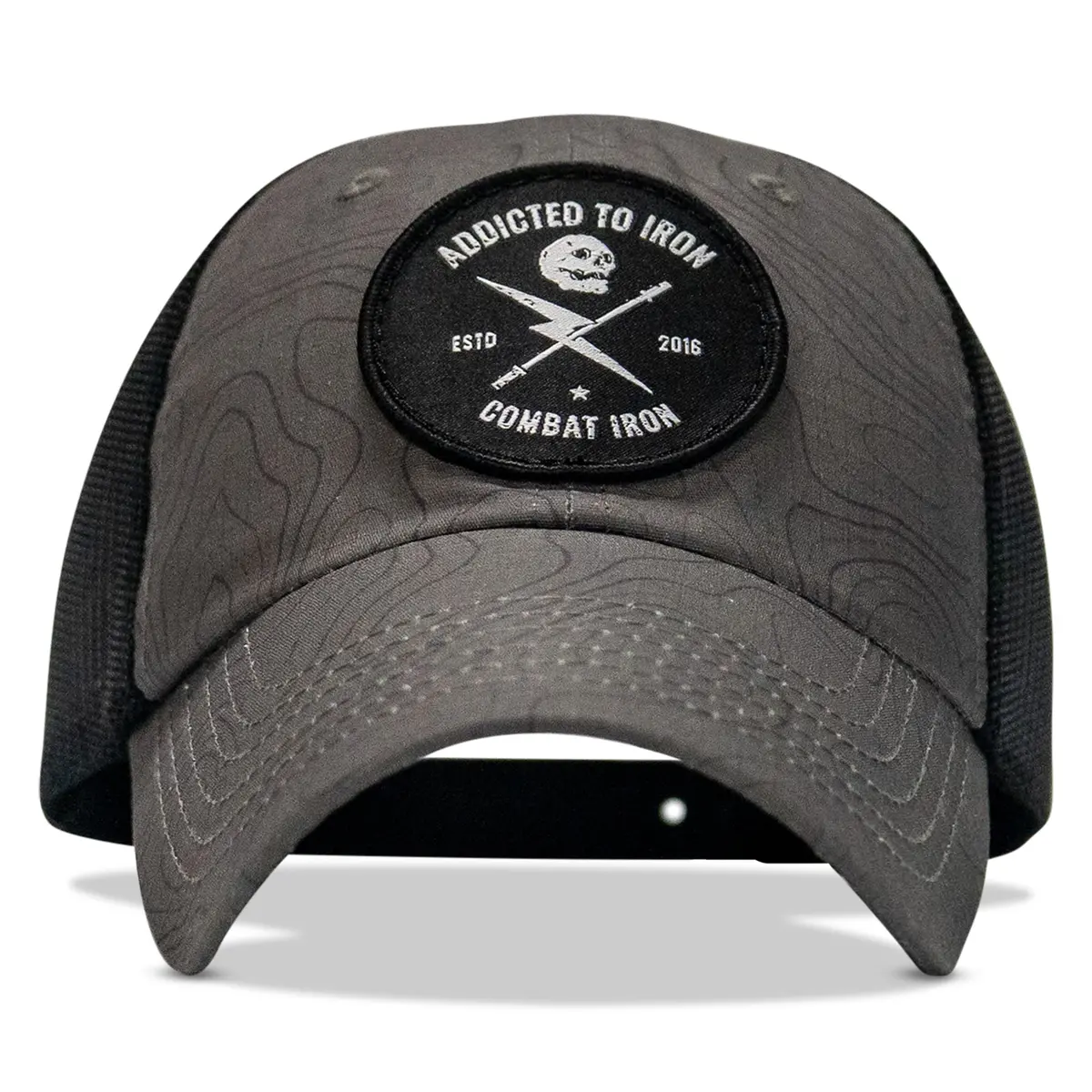 Addicted To Iron Patch Tactical Ripstop Mesh Snapback Hat 1