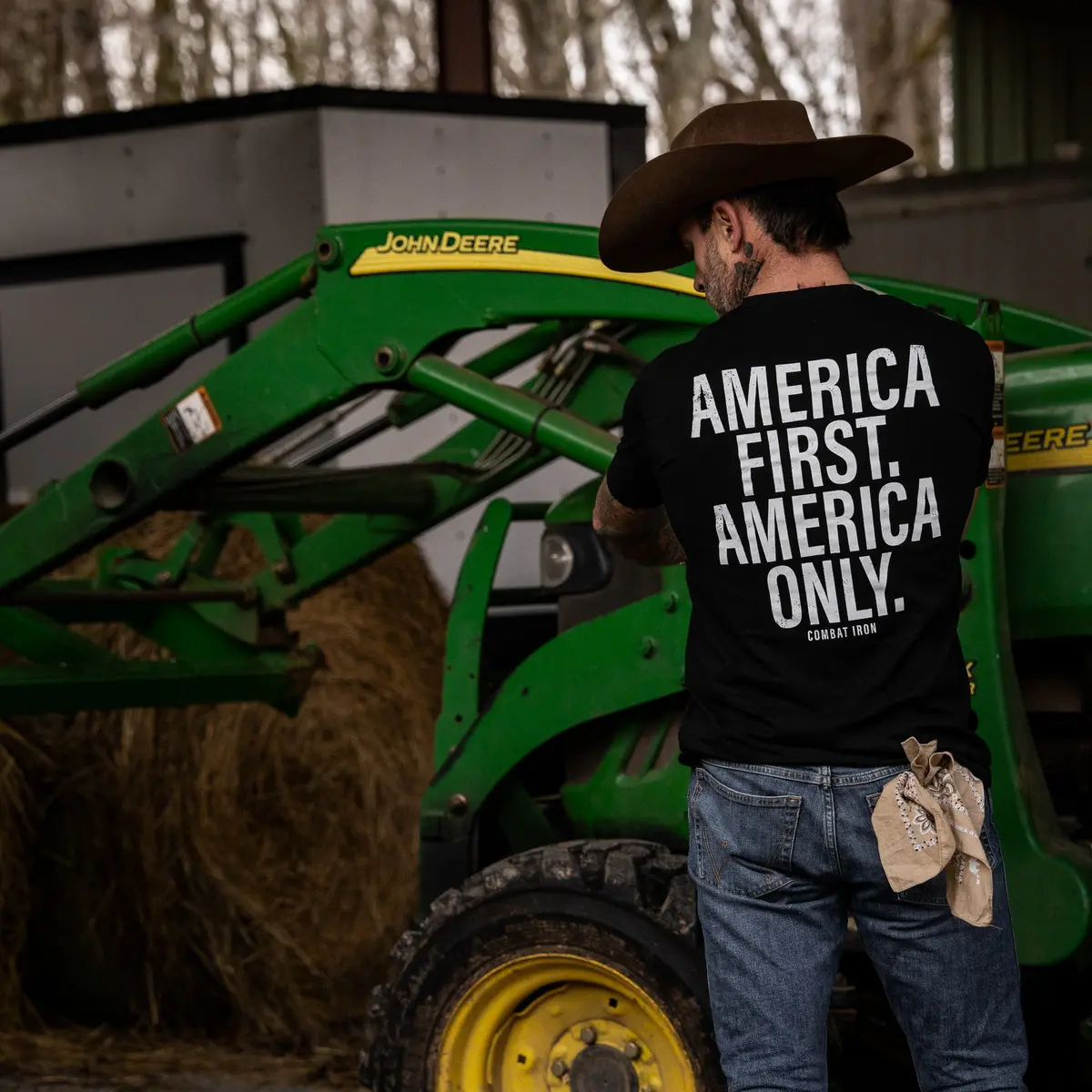 America First. American Only. Men's T-Shirt 9