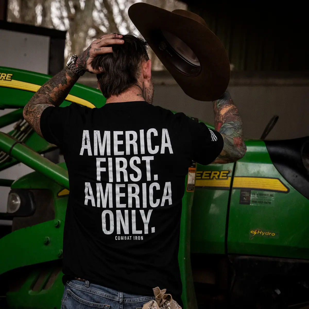 America First. American Only. Men's T-Shirt 6