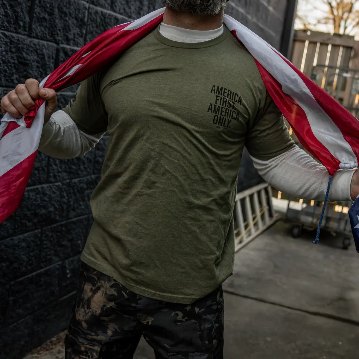America First. American Only. Men's T-Shirt 16