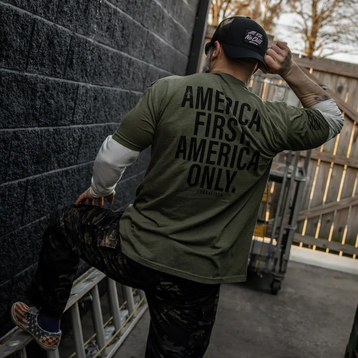 America First. American Only. Men's T-Shirt 18