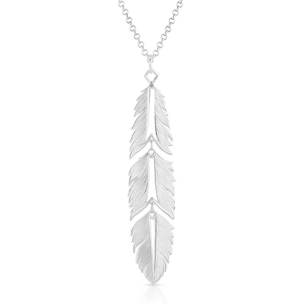 Freedom Feather American Made Necklace- Montana Silversmiths 1