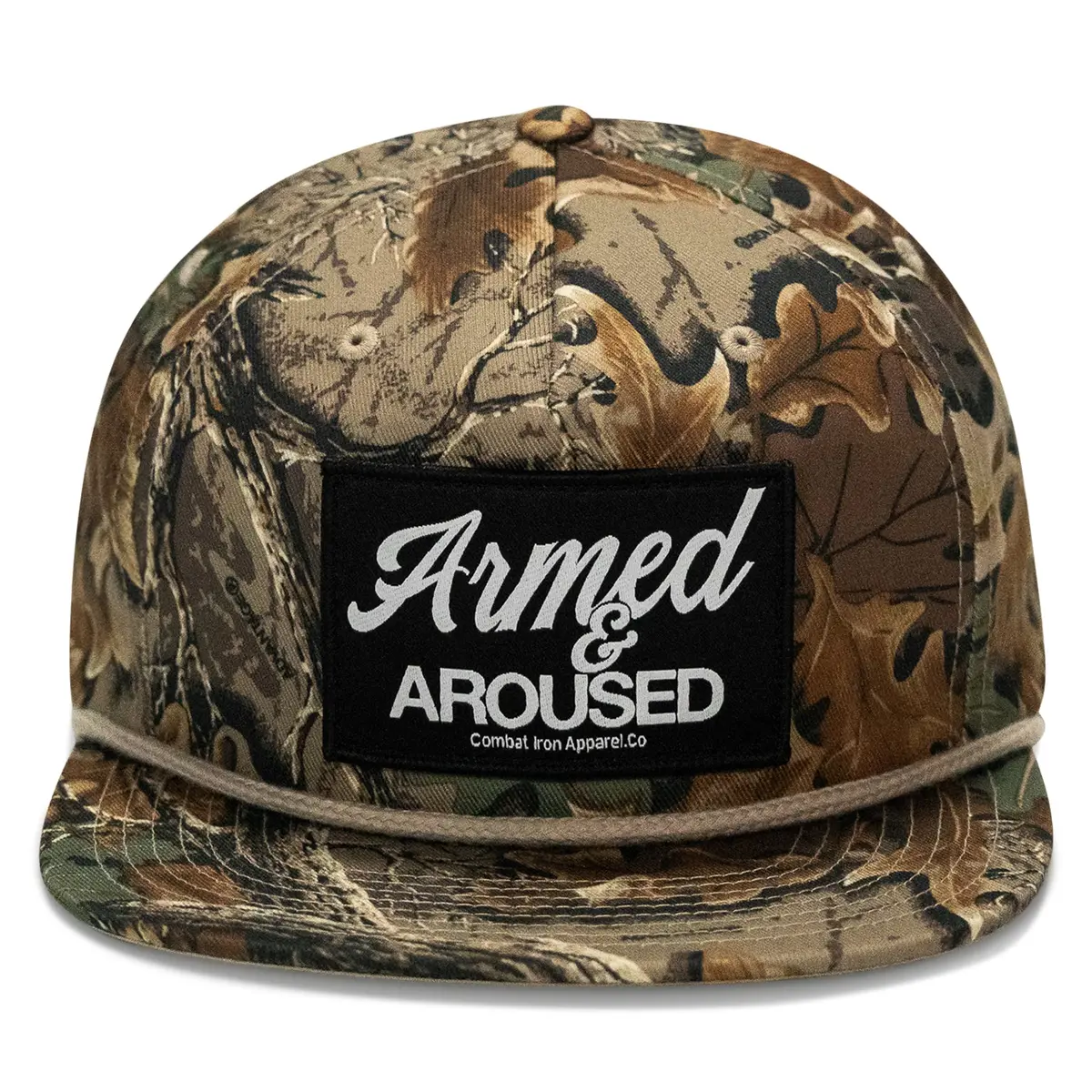 Armed & Aroused Patch Flatbill Snapback Hat 2