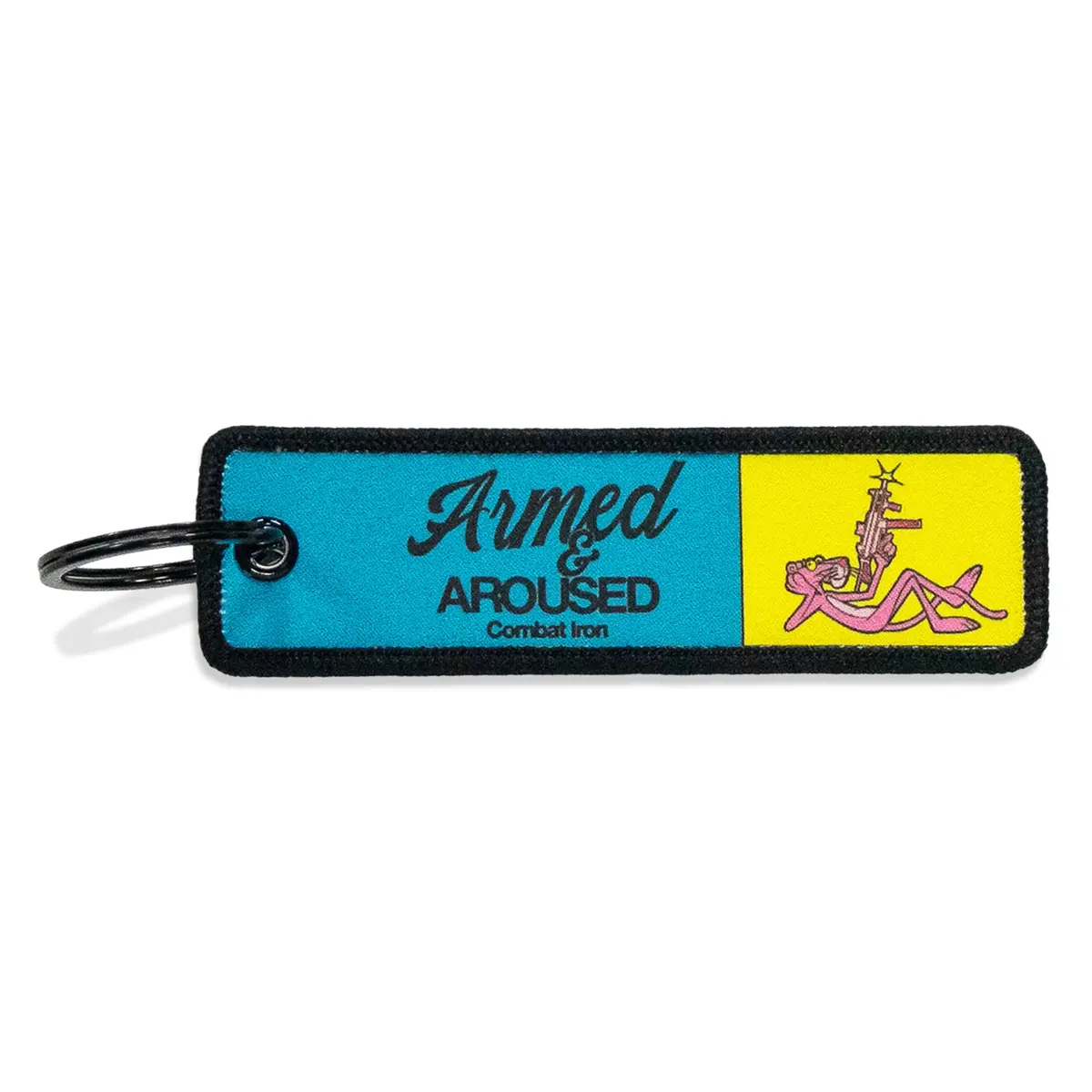 Armed & Aroused Flight Tag Keychain 1