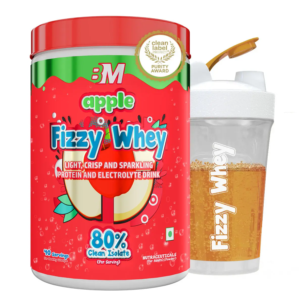 Fizzy Whey Apple + Shaker 1