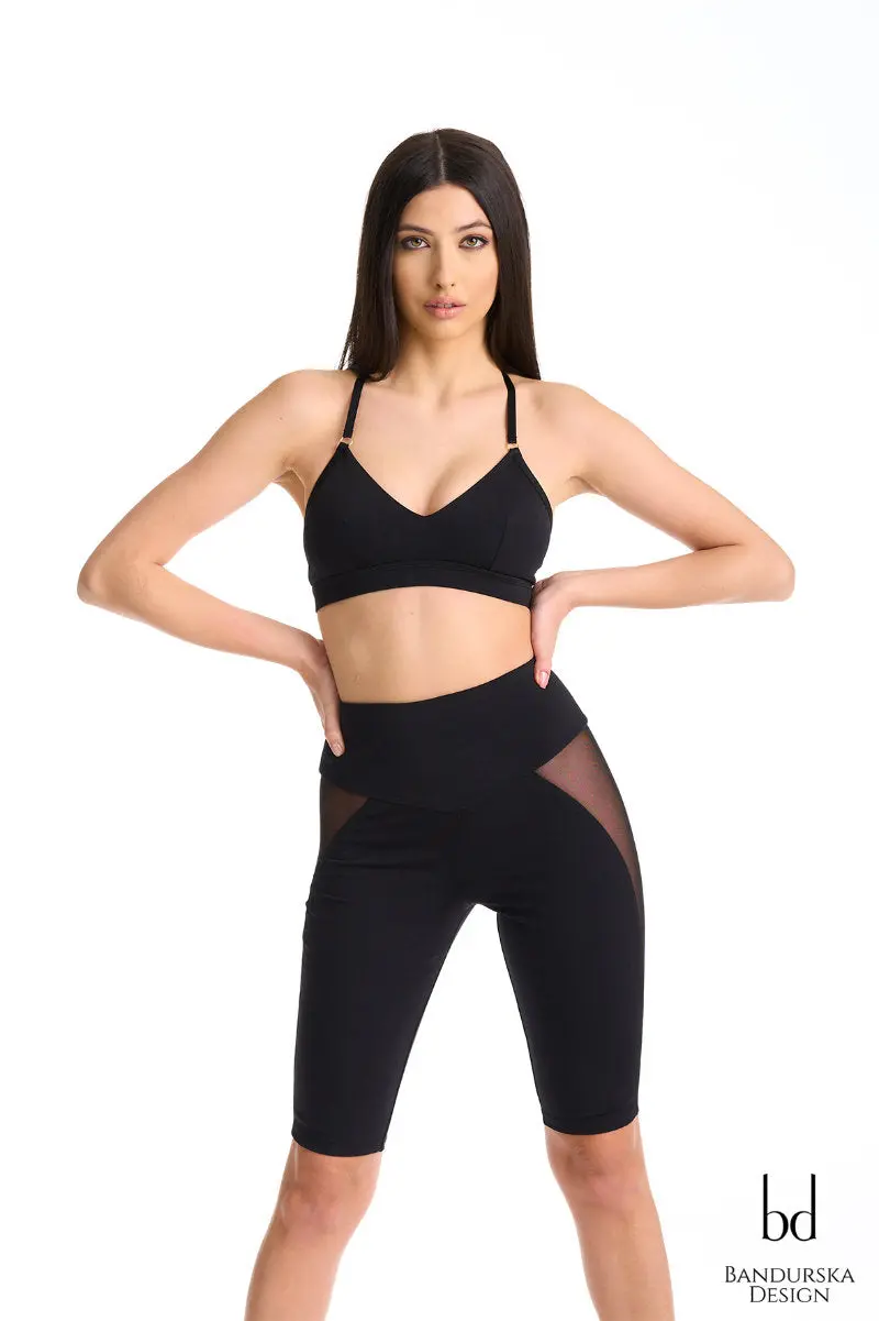 Bandurska Asana Biker Shorts - Black 1