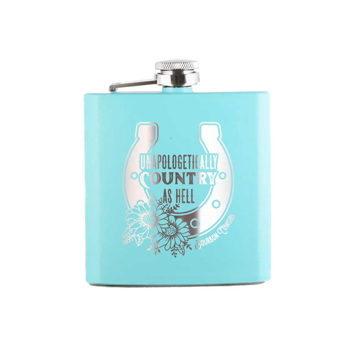 Unapologetically Country As Hell Flask Gift - Bourbon Cowgirl 3