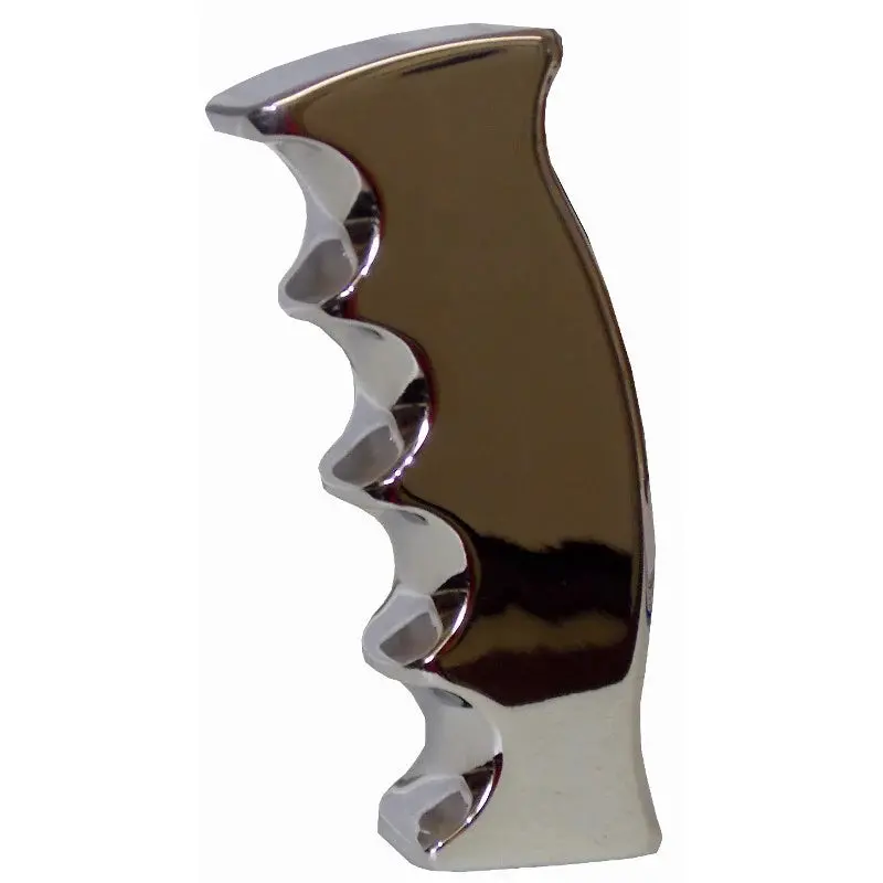 Solid Billet Chrome Handle Pistol Grip Shift Knob (1/2"-13 Female Threads) Tz-Bilt-Sld 1