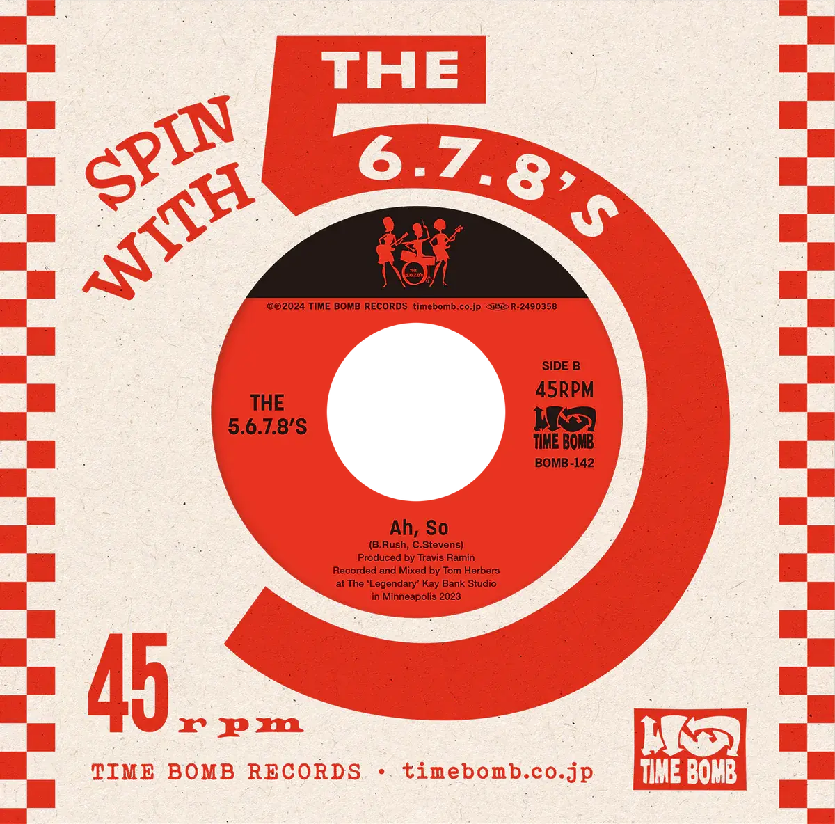 The 5.6.7.8’S - Mahjong A Go-Go / Ah, So -7” Single 2