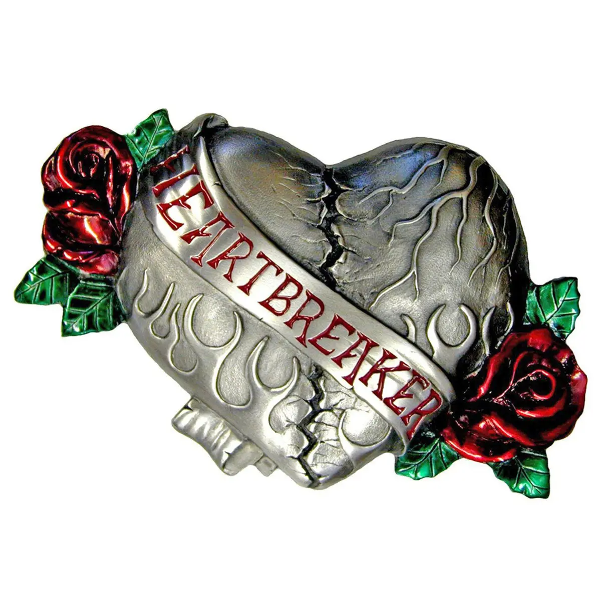 Heartbreaker Belt Buckle With Enamel Finish - Bourbon Cowgirl 1