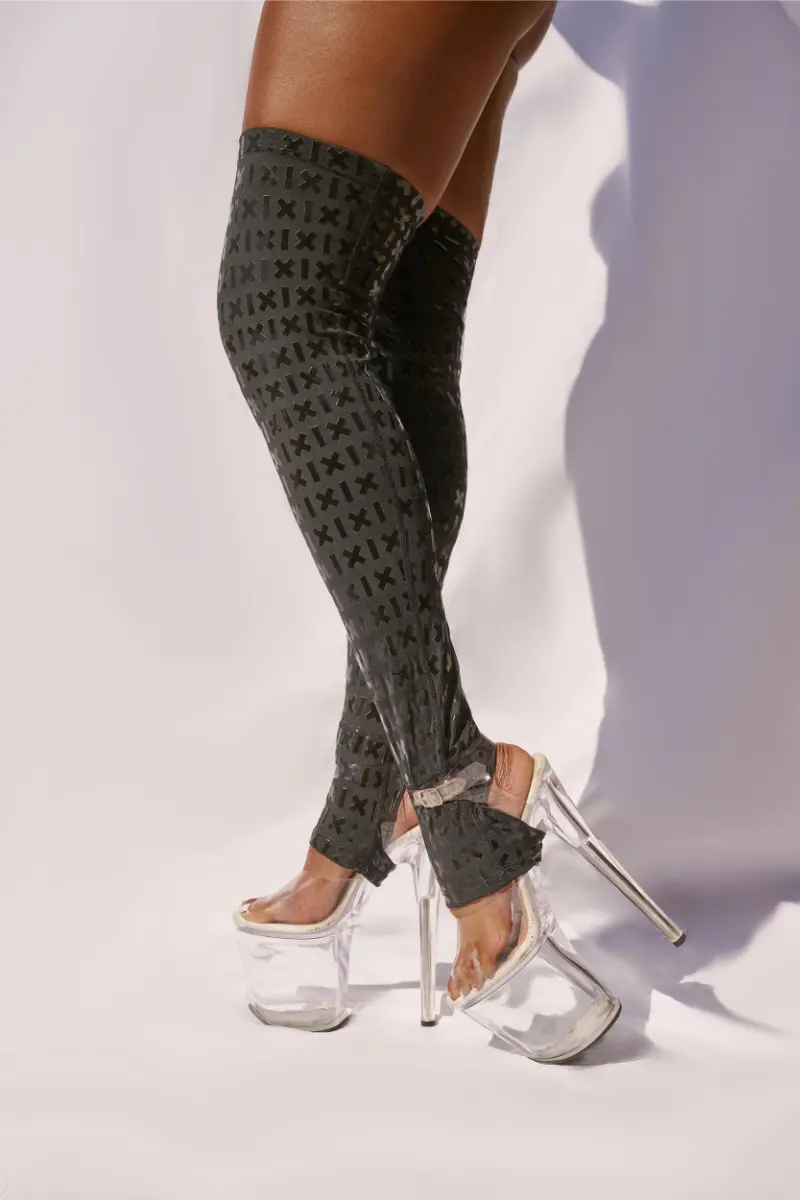 Cxix Gecko Grip Thigh Highs - Black 1