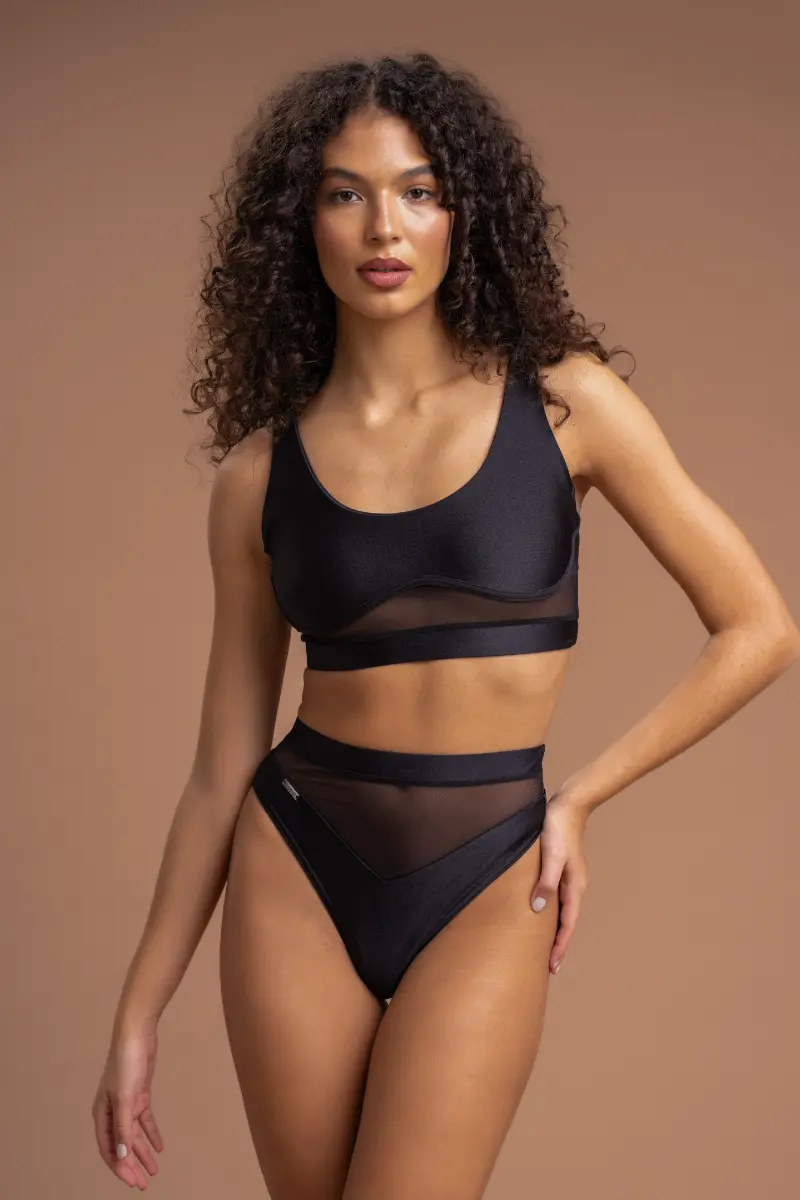 Paradise Chick Gigi Active Top - Black 1