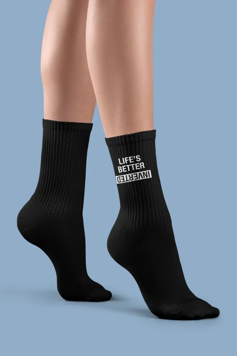 Pole Junkie Inverted Socks - Black/White 1