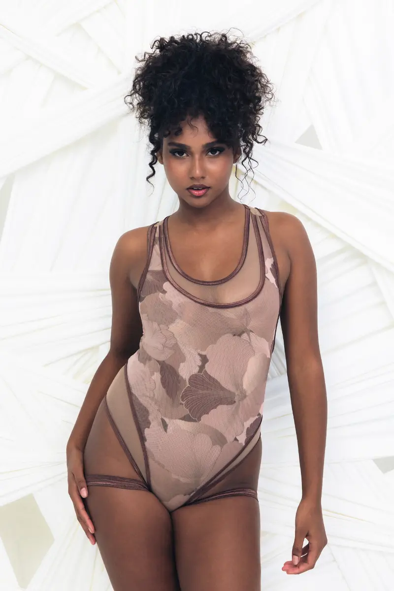 Hotcakes Peonies Bodysuit - Natural 1