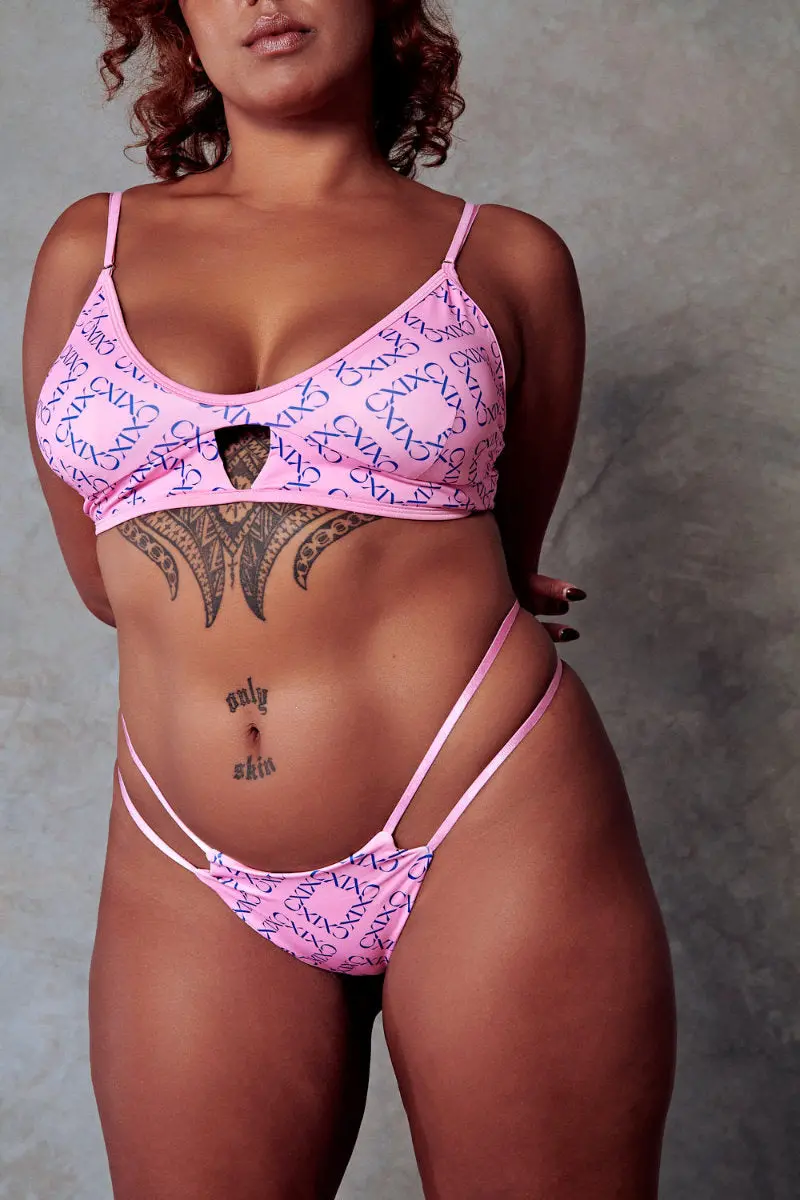 Cxix 119 Bralette - Pink Print 1