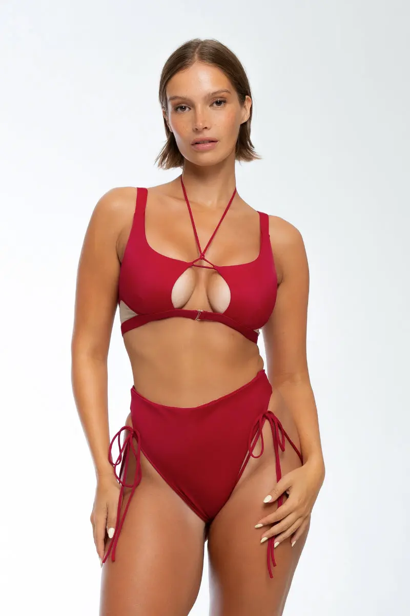 Nona Perkasa Midnight Snack Cherry On The Top Bottoms - Burgundy 1