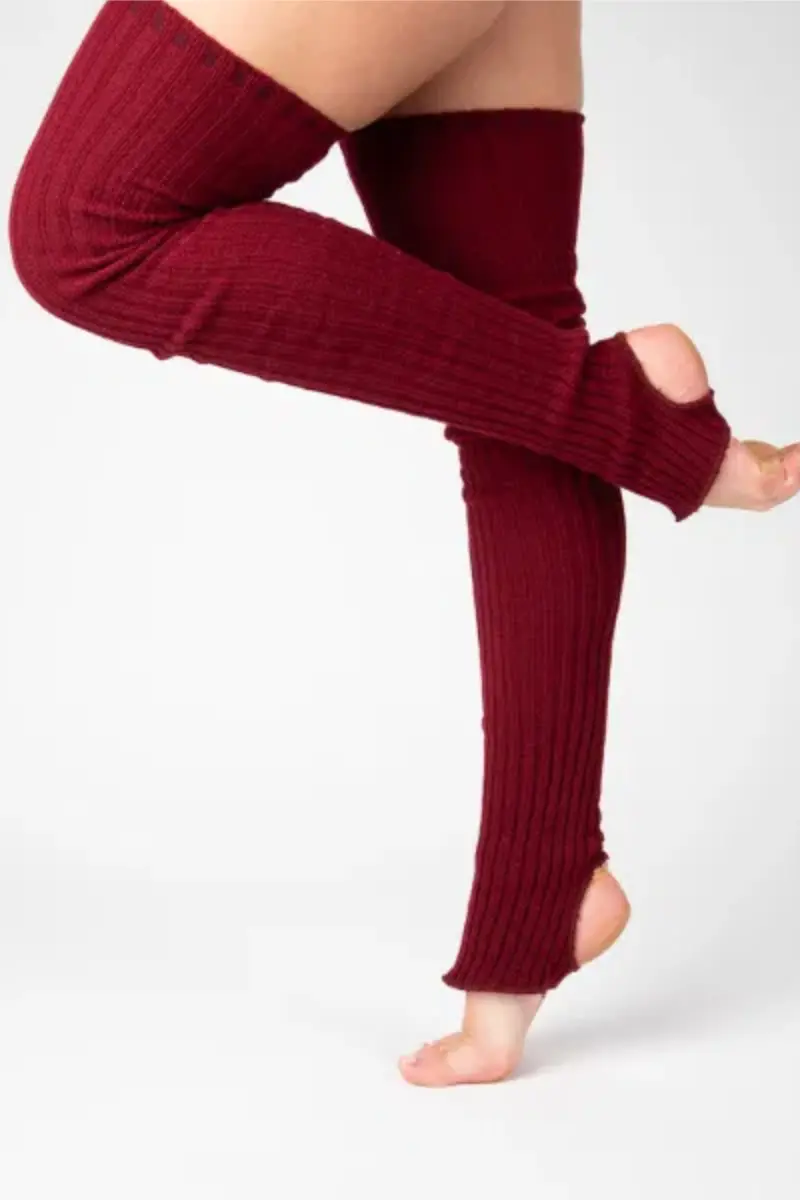 Pole Junkie Thigh High Legwarmers - Burgundy 1