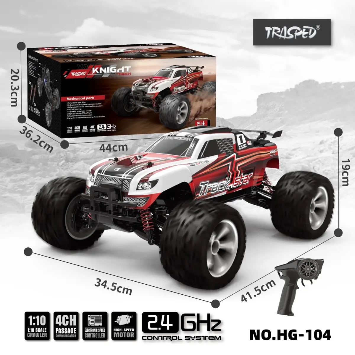 Hg 4X4 1/10 High-Speed Rc Rock Crawler Car Remote Controlled Climbing Vehicles 1